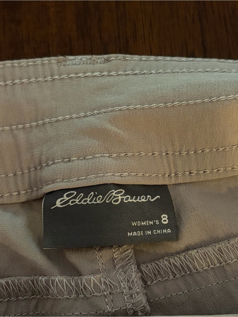 Eddie Bauer Summer Trail Shorts in Light Tan/grey Womens size 8 - Picture 6 of 7